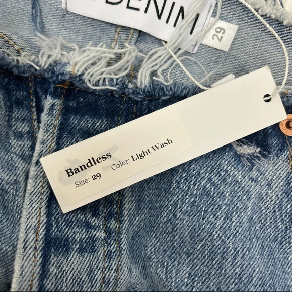 New EB Denim Vintage Levi’s 501 Bandless Jean Distress Light Wash NWT Women’s 29 - Picture 11 of 16